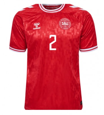Danmark Joachim Andersen #2 Hjemmebanetrøje EM 2024 Kortærmet